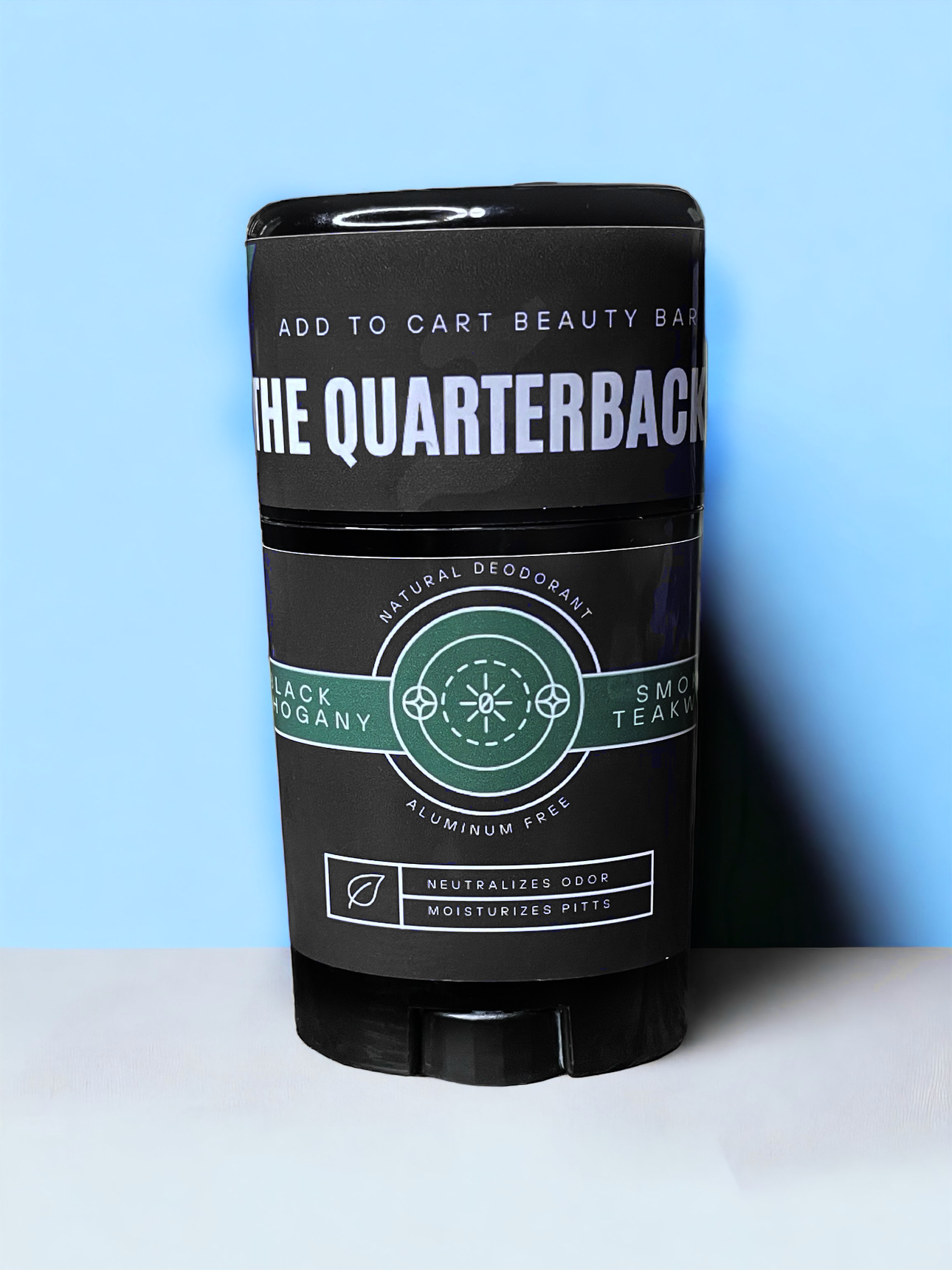 “The Quarterback” Black Mahogany & Smoked Teakwood Deodorant