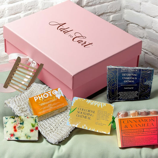 Ultimate Soap Box Gift Set w/ Soap holder & exfoliating bag