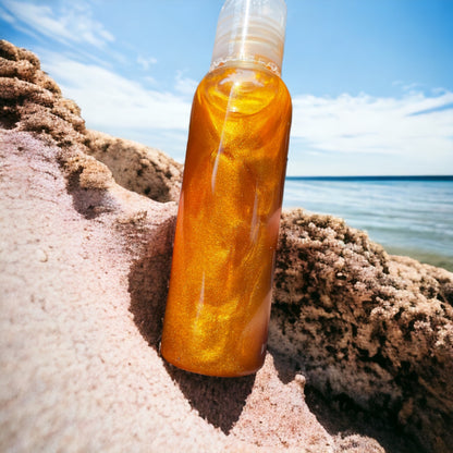 “Sunshine in a Bottle” Body shimmer oil